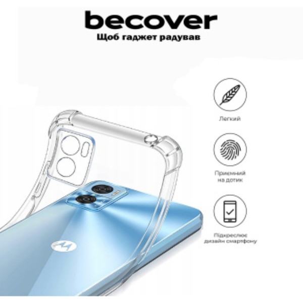 Фото - Чохол для смартфону BeCover Anti-Shock for Motorola Moto E22/E22i Clear (709321)