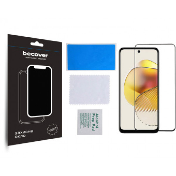 Фото - Захисне скло для смартфону BeCover for Motorola Moto G73 Black (709737)