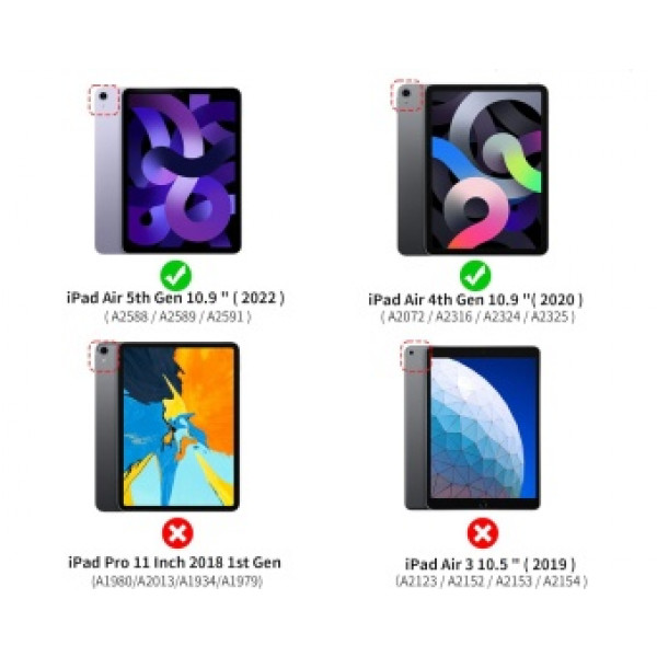 Фото - Чохол для планшета BeCover Soft Edge з кріпленням Apple Pencil for Apple iPad Air (4/5) 2020/2022 10.9'' Purple (711124)