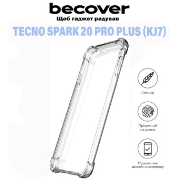 Фото - Чехол для смартфона BeCover Anti-Shock for Tecno Spark 20 Pro Plus (KJ7) Clear (711172)