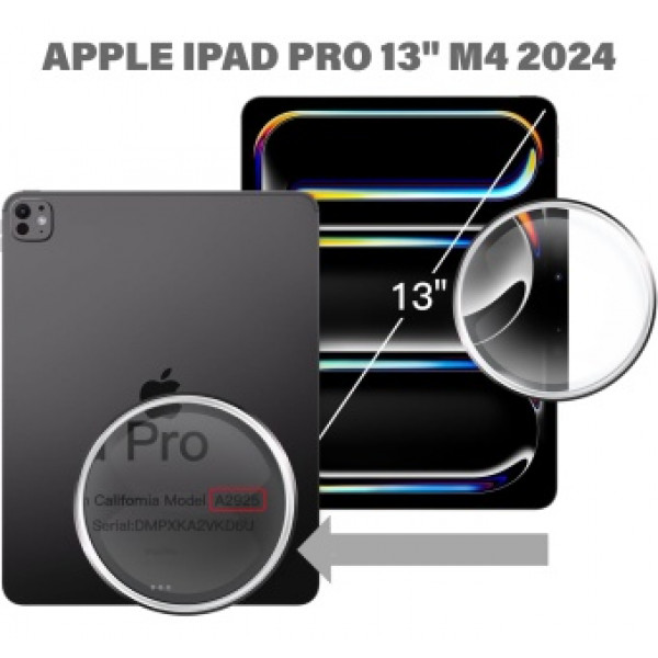 Фото - Чохол для планшету BeCover Soft Edge TPU з кріпленням Apple Pencil for Apple iPad Pro 13'' M4 2024 Black (711717)
