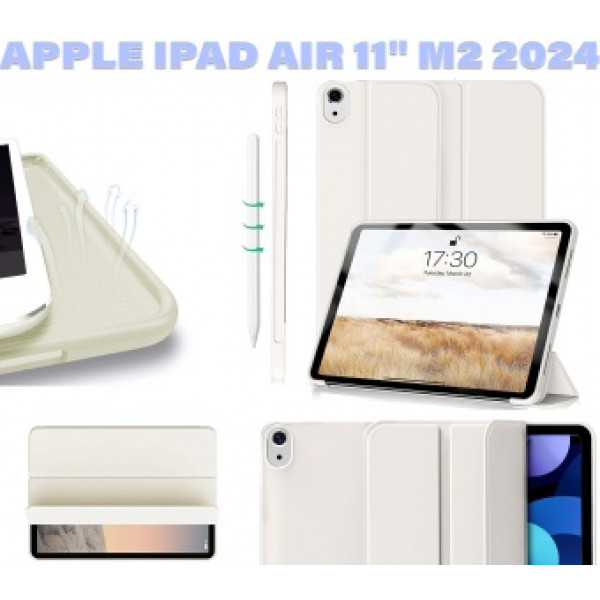 Фото - Чохол для планшета Becover Tri Fold Soft TPU Silicone for Apple iPad Air 11" M2/M3 (2024/2025) Beige (711735)