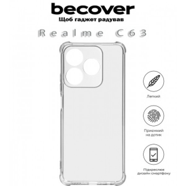 Фото - Чохол для смартфону BeCover Anti-Shock for Realme C63 Clear (712225)