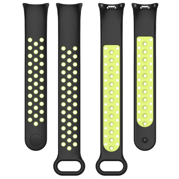 Фото - Ремінець для фітнес-браслета BeCover Vents Style for Xiaomi Mi Smart Band 10 Black-Green (713629)
