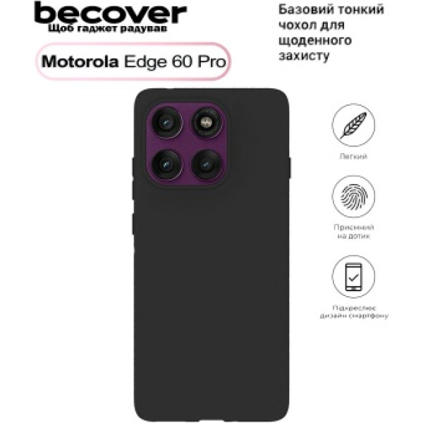 Фото - Чохол для смартфону BeCover for Motorola Edge 60 Pro Black (713774)