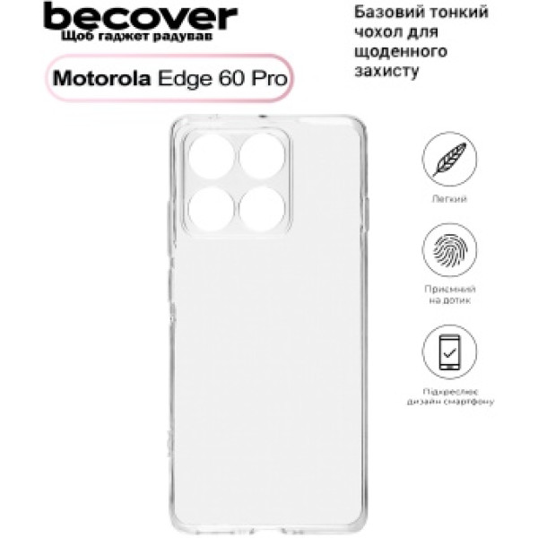 Фото - Чохол для смартфону BeCover for Motorola Edge 60 Pro Transparancy (713775)
