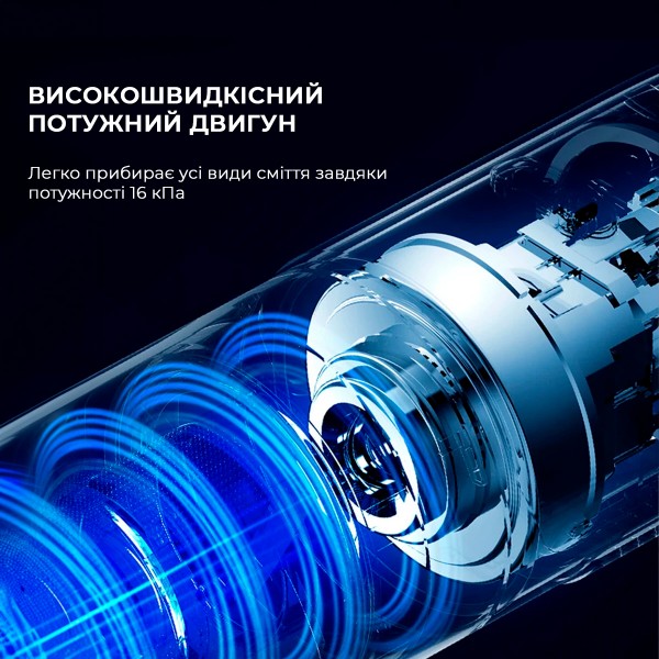 Фото - Пылесос ручной для дома Deerma Corded Stick Vacuum Cleaner Blue (DX1000W)