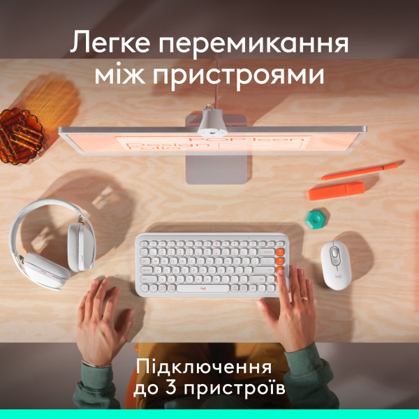 Фото - Мышь беспроводная Logitech POP Mouse with emoji Lilac (910-007414)