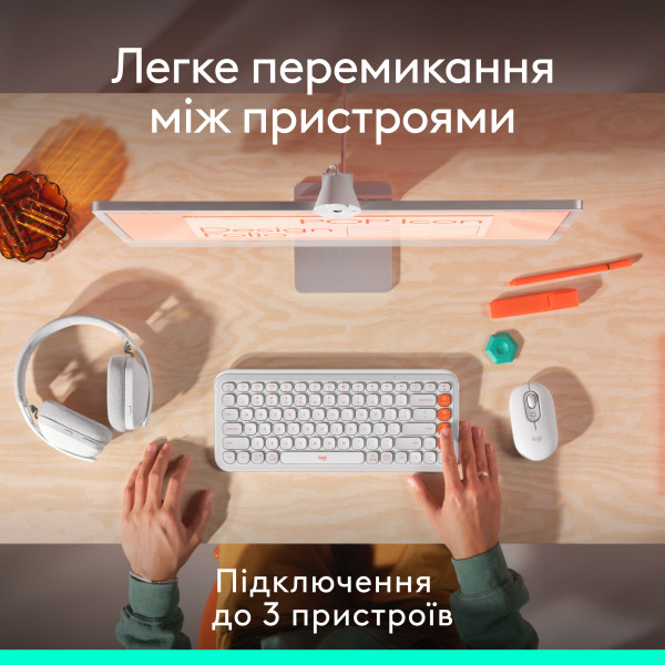 Фото - Миша бездротова Logitech POP Mouse with emoji Rose (910-007413)
