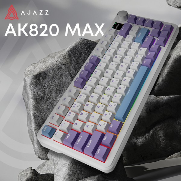 Фото - Клавіатура бездротова ігрова Ajazz AK820 MAX Magnetic switches (AK820MAX-M-PWB)