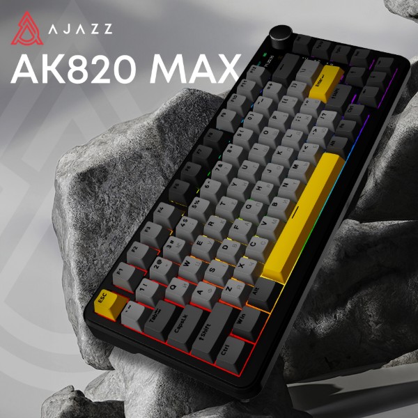 Фото - Клавіатура бездротова ігрова Ajazz AK820 MAX Magnetic switches (AK820MAX-M-BGY)