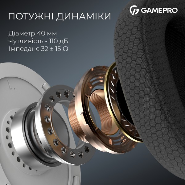 Фото - Гарнитура беспроводная игровая GamePro Asgard Bragi (HSW250W)