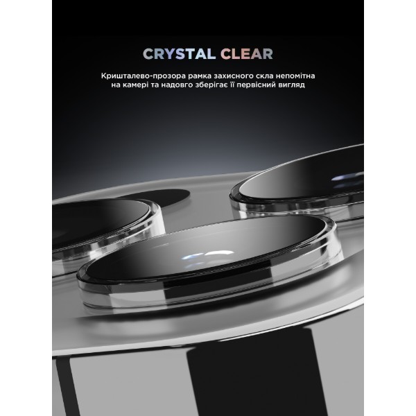 Фото - Захисне скло для смартфону Armorstandart для камери Supreme Black Icon for iPhone 15 Pro/15 Pro Max Clear (ARM76600)