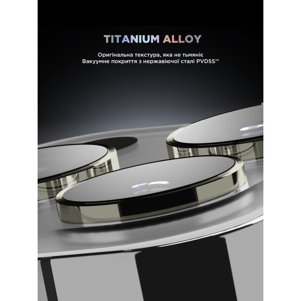 Фото - Захисне скло для смартфону Armorstandart для камери Supreme Black Icon for iPhone 15 Pro/15 Pro Max Natural Titanium (ARM76592)