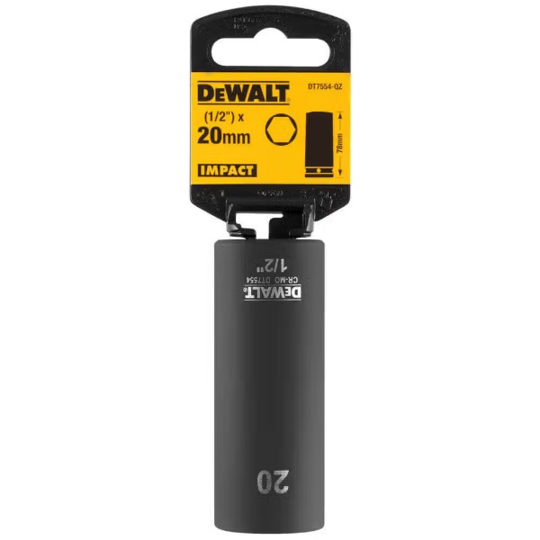 Фото - Торцева голівка DeWALT IMPACT 1/2 х 20 мм (DT7554)