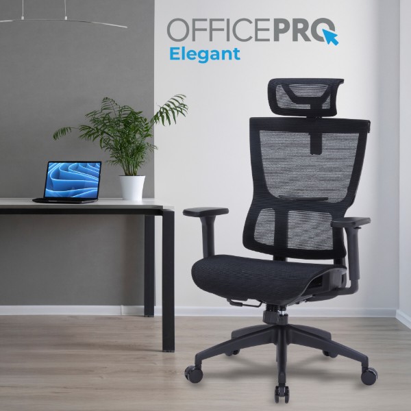 Фото - Крісло офісне OfficePro Elegant (OC660-B-B-B) Black