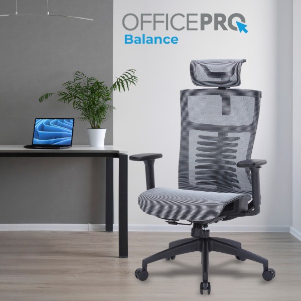 Фото - Крісло офісне OfficePro Balance (OC620-B-DG-DG) Black/Dark Gray