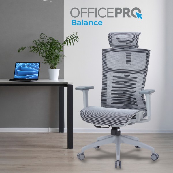 Фото - Крісло офісне OfficePro Balance (OC620-G-DG-DG) Gray/Dark Gray