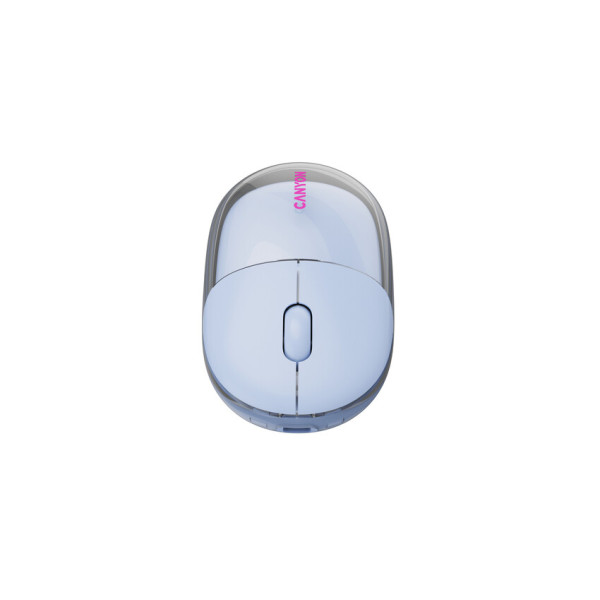 Фото - Миша бездротова Canyon OnClick 24 Dual-mode Silent Transparent/Blue (CNS-CMSW24BL)