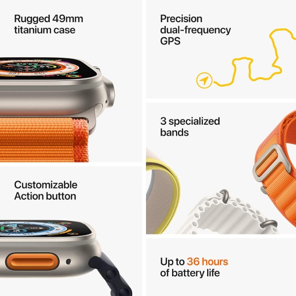 Фото - Смарт-годинник Apple Watch Series Ultra 49mm Titanium Case Black (Відновлений, Майже новий)