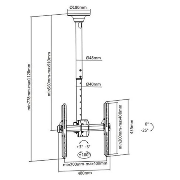 Фото - Кріплення для стелі ITECHmount CELB-54S