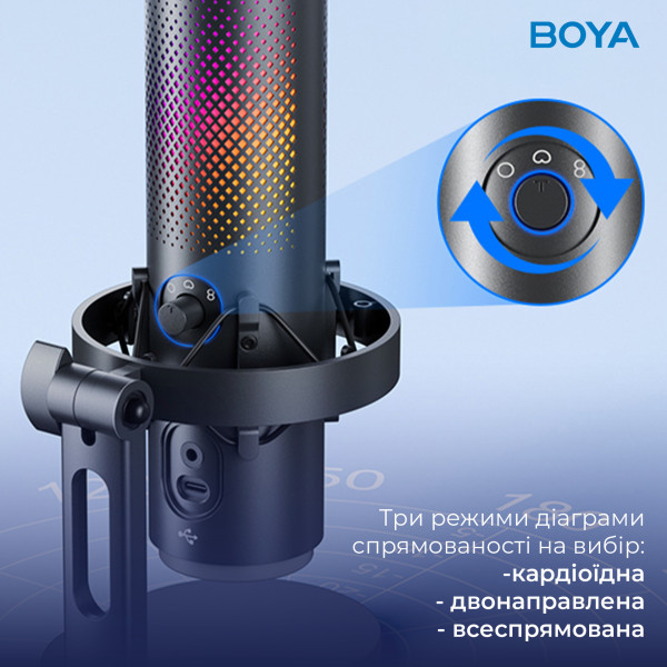 Фото - Мікрофон до комп'ютера Boya K9 RGB Black