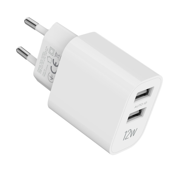 Фото - Мережевий зарядний пристрій MAKE 12W 2xUSB-A White (MCW-1221WH)