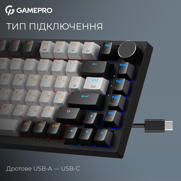 Фото - Клавіатура дротова ігрова GamePro Asgard Valhalla Max Magnetic Switches USB Black (MK160B MAX)
