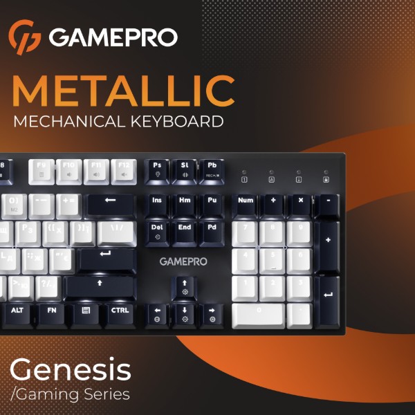 Фото - Клавіатура дротова ігрова GamePro Genesis Metallic Outemu Red Swithes USB Black (MK144B)