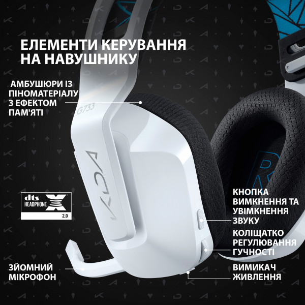 Фото - Гарнитура беспроводная игровая Logitech G733 KDA (981-000990)