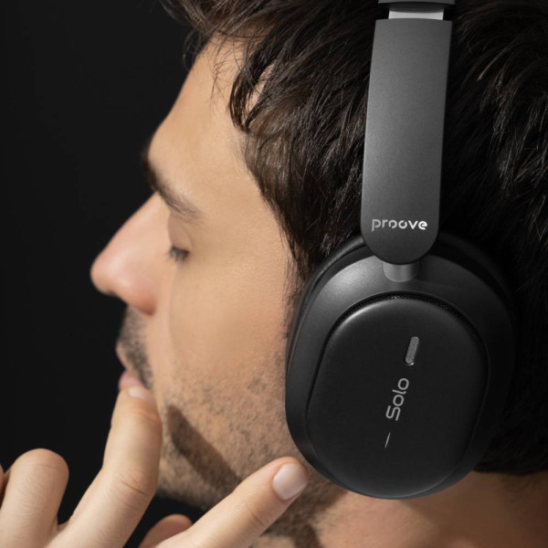 Фото - Навушники накладні бездротові Proove Solo with ANC (APP) Black (HPSL0001AP01)