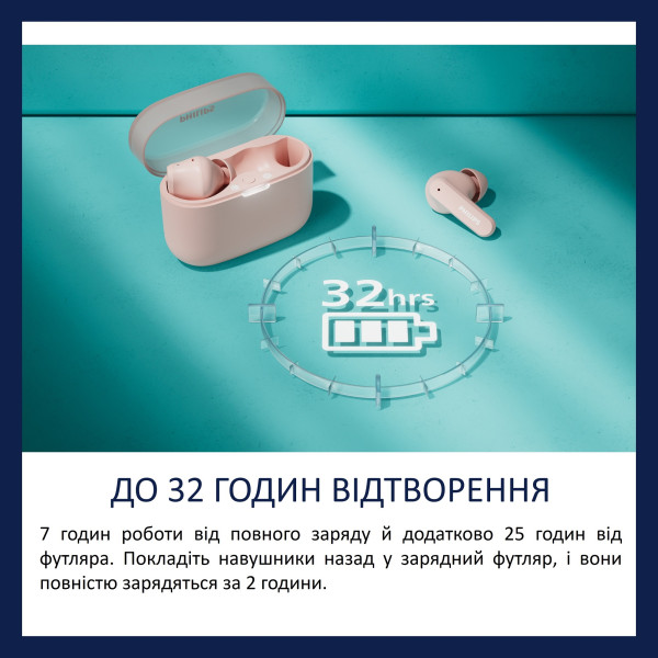 Фото - Навушники вкладиші бездротові TWS Philips TAT2000PK/00