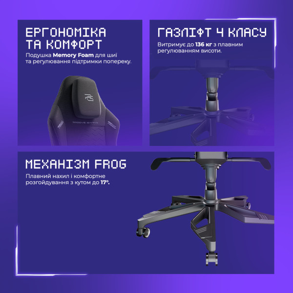 Фото - Кресло для геймеров Proove Gaming Combo Black (GCCM00001001)