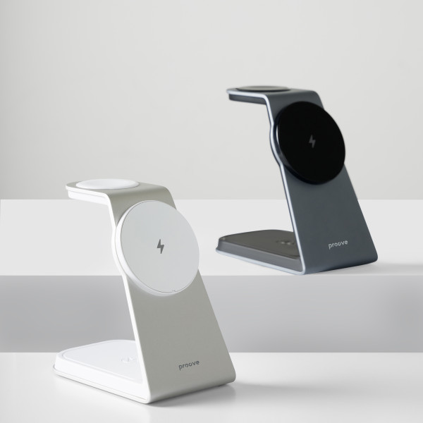 Фото - Беспроводное зарядное устройство Proove Omni Power 3 in 1 Gray