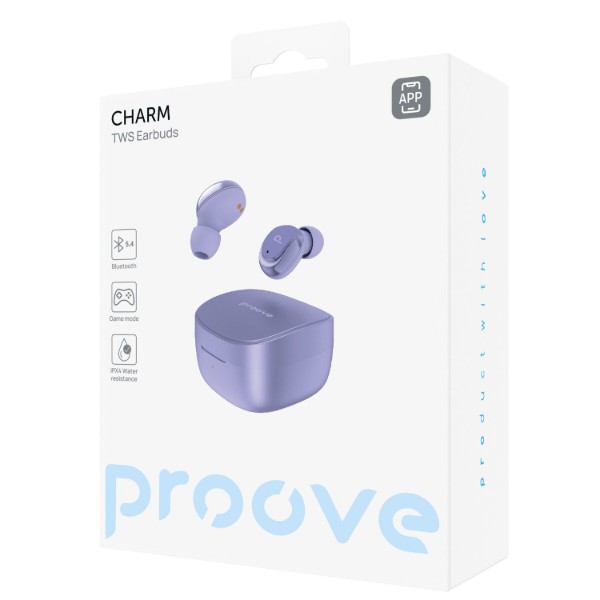 Фото - Наушники вкладыши беспроводные TWS Proove APP Charm purple (TWCH0001AP09)