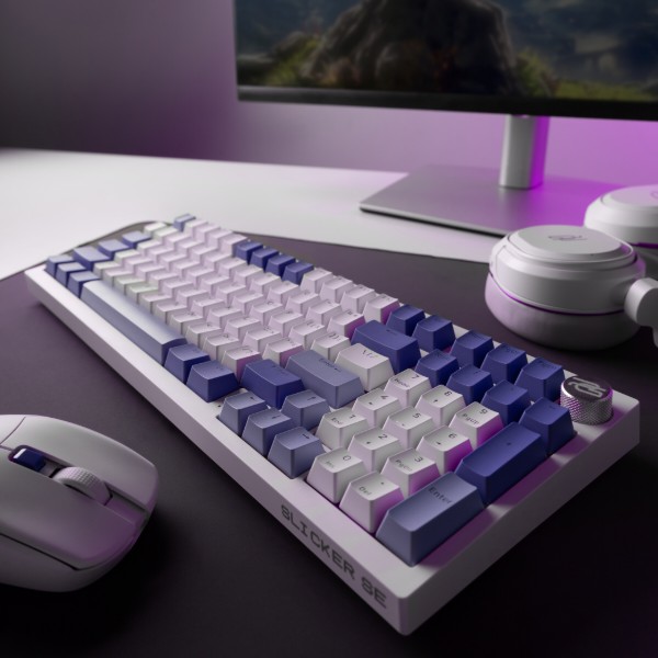 Фото - Клавіатура бездротова ігрова Proove Gaming Slicker Special Edition (Ukraine Layout) white/purple (WKSLSE022416)