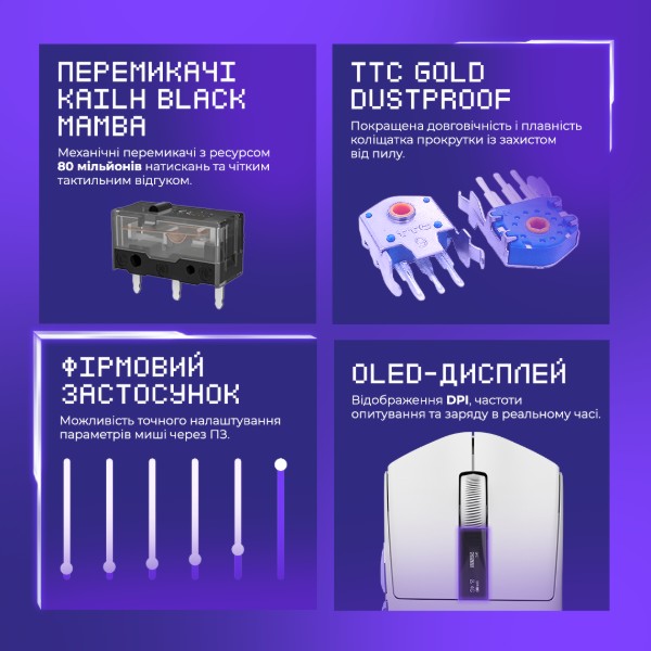 Фото - Миша бездротова ігрова Proove Gaming Jester Black (WMJS00022001)