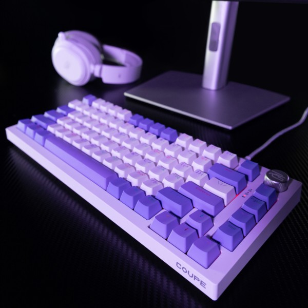 Фото - Клавиатура беспроводная игровая Proove Gaming Coupe (Ukraine Layout) white/purple (WKCP00022404)