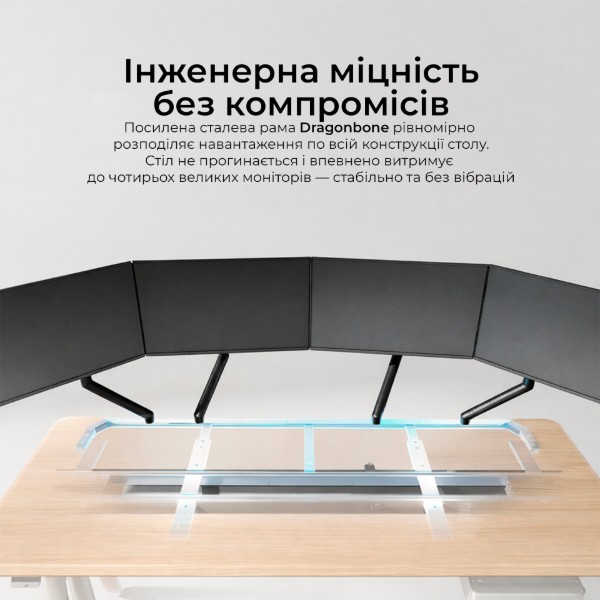 Фото - Стол с электрорегулировкой высоты Sihoo D07 1.6m Maple/White (D07B-102/D07J-102-AB)
