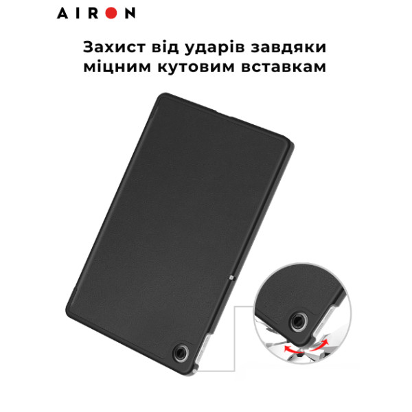 Фото - Чехол для планшета AIRON Premium для Lenovo Tab M10 4th Gen 2025 TB-311FU / TB-311XU с защитной пленкой и салфеткой Black