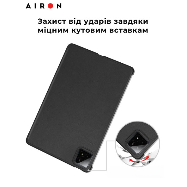 Фото - Чохол для планшета AIRON Premium для Xiaomi 7/7 pro із захисною плівкою та серветкою Black (4822352781171)