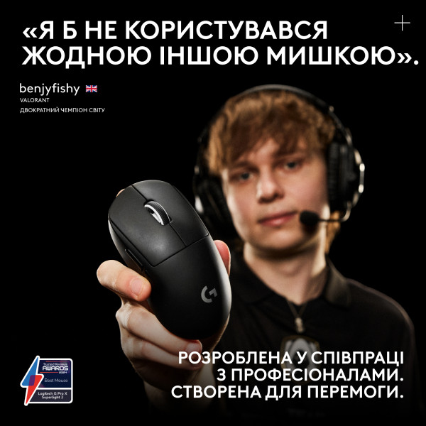 Фото - Мышь беспроводная игровая Logitech G Pro X Superlight 2 LightSpeed Black (910-006630)