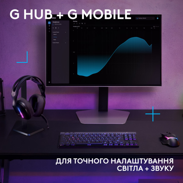 Фото - Гарнитура беспроводная игровая Logitech G522 LightSpeed Wireless Gaming Headset Black (981-001544)