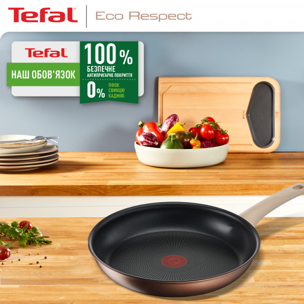 Фото - Сковорода універсальна Tefal G2540653 Eco Respect 28 см