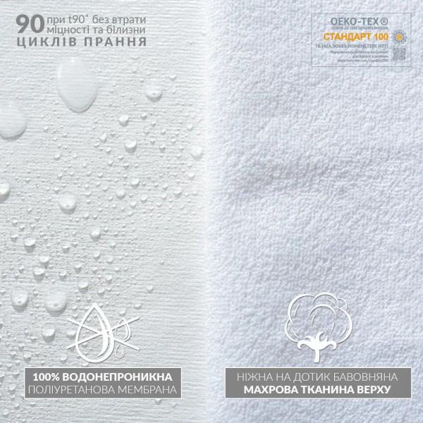 Фото - Наволочка IDEIA Aqua Stop трикотажна махрова IDEIA 50х70 см водонепроникна (7413-08-01 00:00:00)