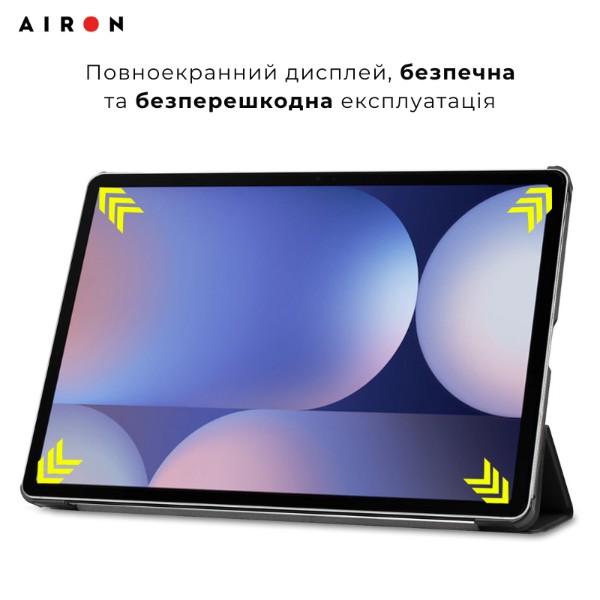 Фото - Чехол для планшета AIRON Premium for Samsung Galaxy Tab S10 Plus 12.4 2024 с защитной пленкой и салфеткой Black (4822356758483)