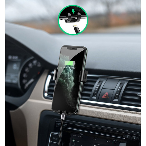 Фото - Автодержатель UGREEN LP130 Gravity Drive Air Vent Mount Phone Holder Black (40907)