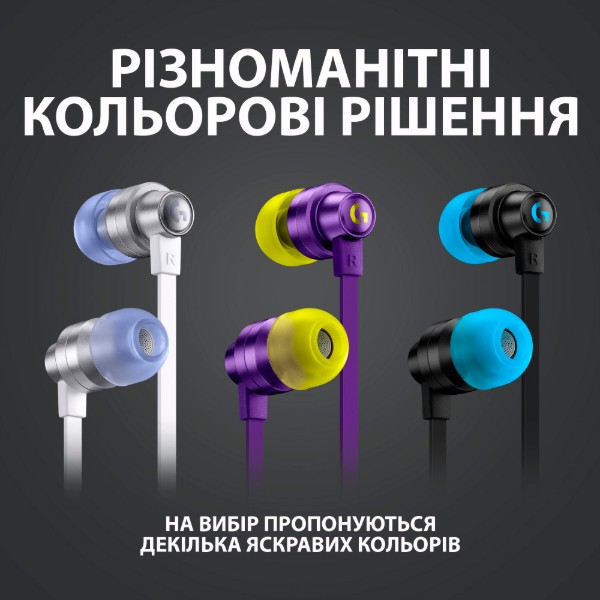 Фото - Навушники вкладиші дротові Logitech G333 Purple (981-000936)