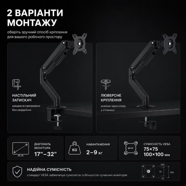 Фото - Кріплення настільне iTECH MBSS-02F