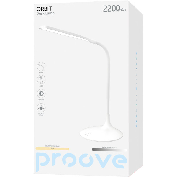 Фото - Настільна лампа Proove Orbit 2200 mAh white (DLMP07002002)